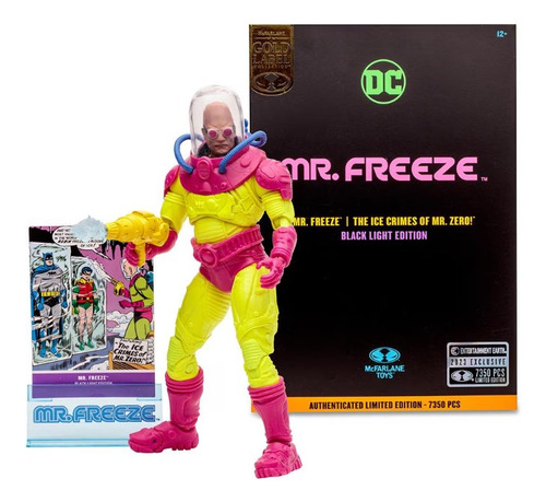 Mr. Freeze Black Light Gold Label Exclusive Edición Limitada
