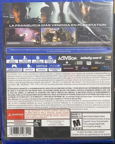 Call Of Duty Modern Warfare 2 Ps4 Físico Juego Playstation 4