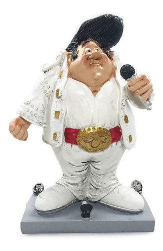 Mini Caricatura Elvis Gordão Estatua Decorativa