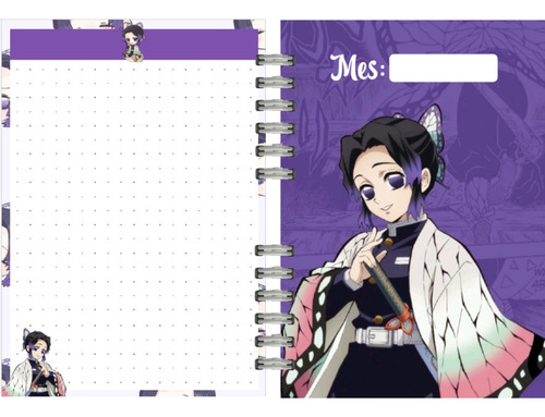 Agenda Eterna Shinobu Kimetsu No Yaiba + Chapita De Regalo