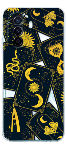 Funda Para Huawei Cartas Tarot Personalizada Con Tu Inicial