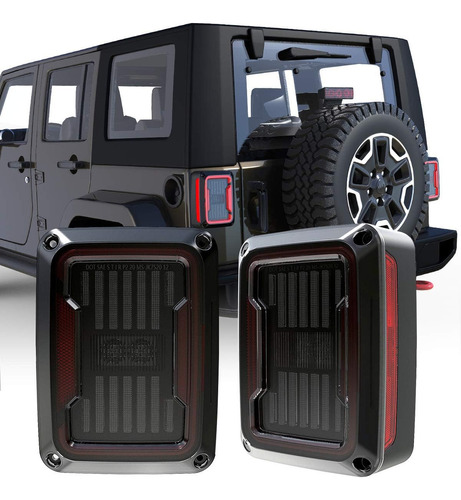 Luces Traseras Led Compatibles Con Jeep Wrangler Jk 2007-