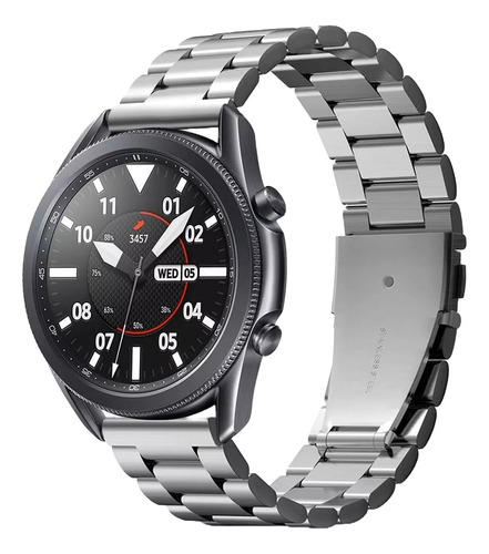 Correa Para Galaxy Watch 3 45mm Gear S3 Frontier, S3 Classic Ancho 2   Color Plata