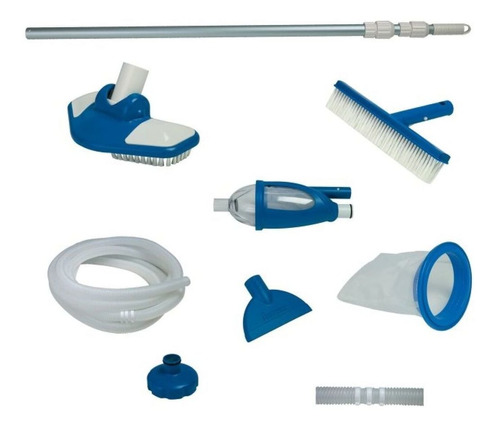 Kit De Mantenimiento Para Piscina + 2 Mangueras De