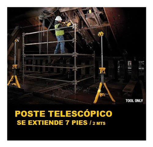 Foco Led Trípode 20v Sin Batería Dewalt Dcl079b - Drywall