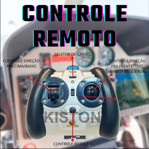 Helicóptero Controle Remoto Fácil Controlar Brinquedo Voar