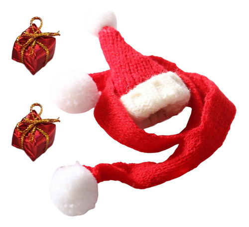 Casa De Muñecas Mini Sombrero Bufanda Árbol Bufanda Roja
