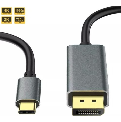 Displayport Cable,usb C 3.1 A Displayport Dp 4k 60hz De 1.8m
