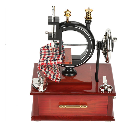 Estilo Vintage Creativo Retro Máquina De Coser Música Clockw