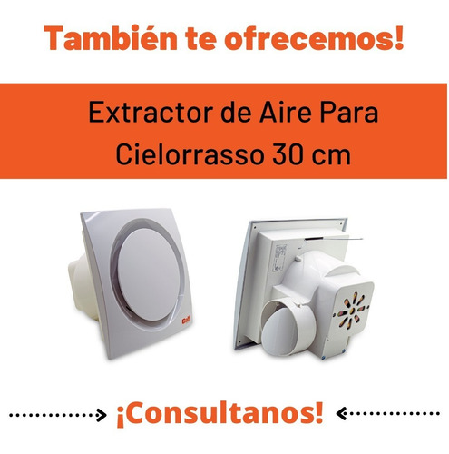 Imagen 9 de 10 de Extractor De Aire Para Cielorrasso 25 Cm Gatti Ventilación