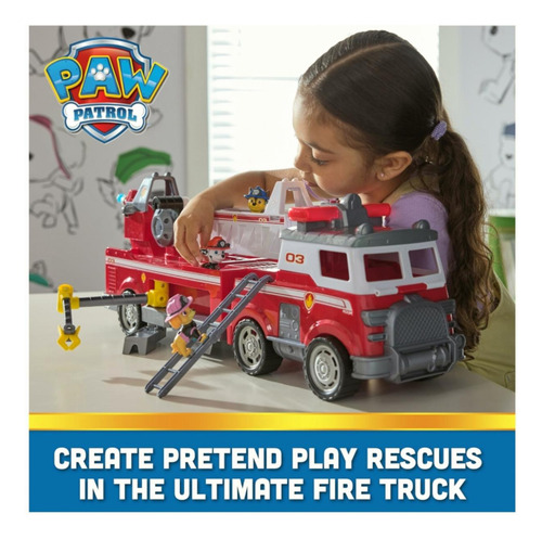 Paw Patrol Camión De Bomberos Ultimate Rescue Con Escalera
