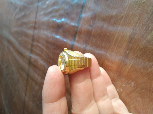 Imagen 3 de 3 de Anillo Reloj Louis Pion Coleccion Dorado
