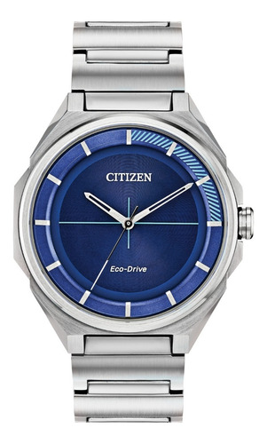 Citizen Drive Ip Blue Dial Stainless Bj6530-54l 