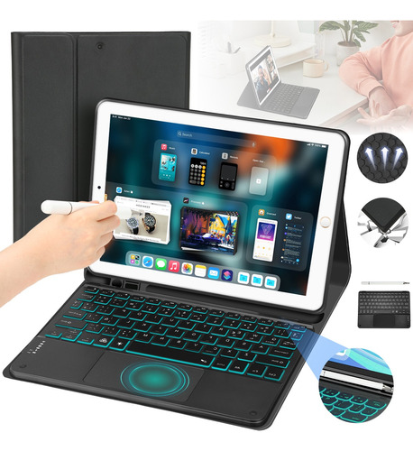 Funda Para iPad 10.2/10.5 Universal Teclado Bluetooth+stylus