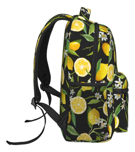 Mochila Para Portátil Con Estampado Floral Y Hojas De Limón Con Forma De A