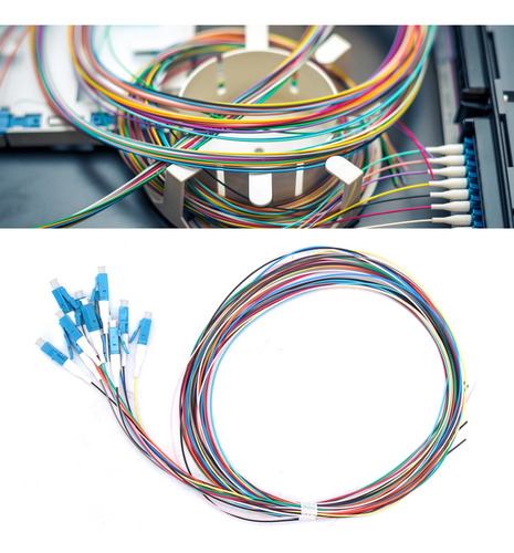 Pigtail De Fibra Óptica De 12 Hilos Lc/upc Monomodo 1.5 M
