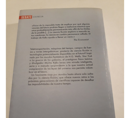 Fisica De Lo Imposible - Michio Kaku - Libro Fisico