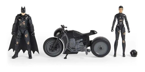 The Batman Y Selina Kyle Chase Figuras Moto Dc Spin Master