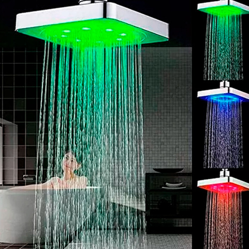 Flor De Ducha Baño Con Luces Led Rgb De Colores Yc-8516