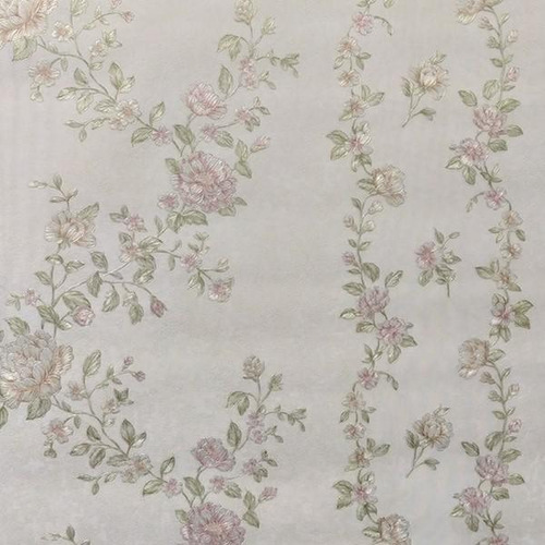 Papel De Parede Floral Nude Com Flores