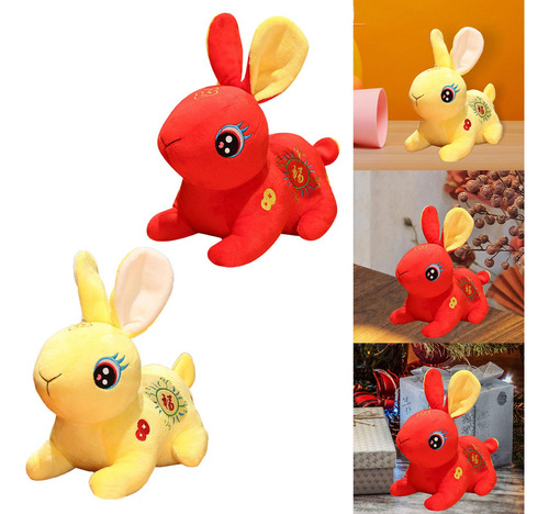 2 Uds Lindo De Pascua De Primavera Animal Relleno Conejos
