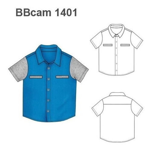 ( Moldes De Ropa)  Camisa Bebe 1401