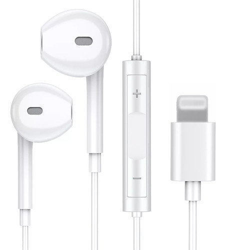 Audífonos Intraurales Con Cable Para iPhone 12/13/14 Pro Color Blanco Color De La Luz Blanco