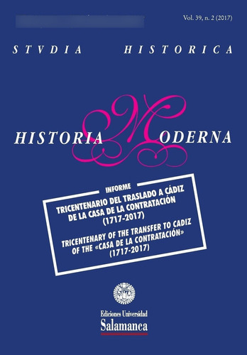 Libro: Studia Historica: Historia Moderna: Vol. 39, Núm. 2