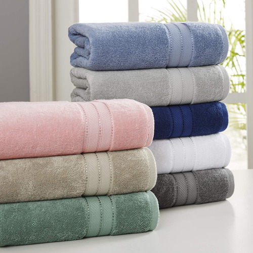 Juego De 6 Toallas 100% Algodón Superabsorbentes Grises