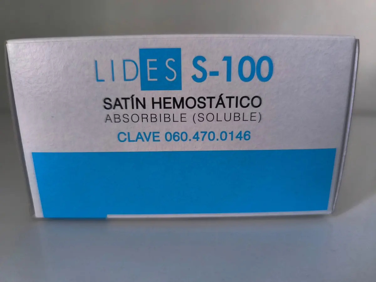 Satín Emostatico Absorbible Lides-100 Con 20 Piezas