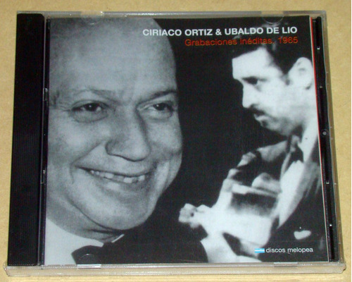 Ciriaco Ortiz Ubaldo De Lio Grabaciones Ineditas Cd / Kktus