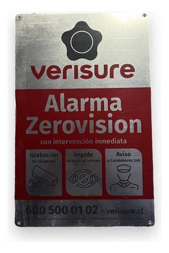 Placa Disuasiva Grande Verisure Alarmas