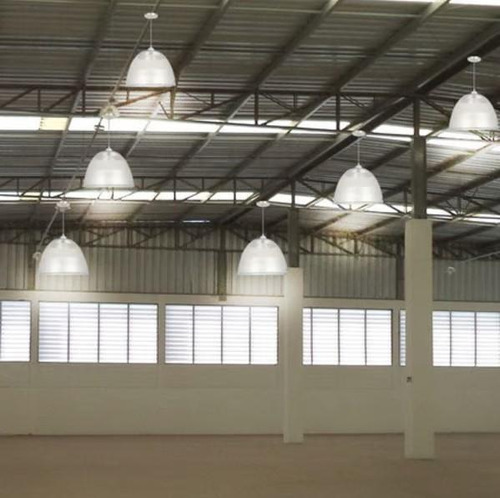 Kit 2 Lustre Pendente Galpão Comercio Prismático 16'' Cor Branco 220V