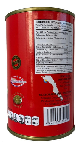 Abulón Progreso De La Bocana Lata De 454g