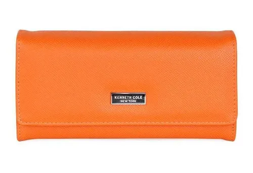 Billetera Mujer Flap-bessie Orange Kenneth Cole