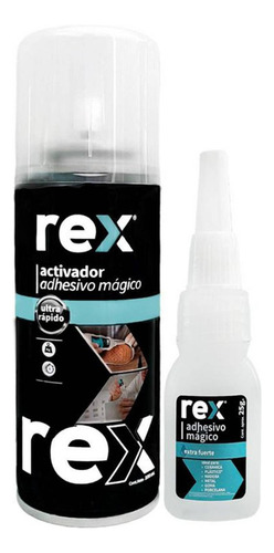 Adhesivo Mágico Acelerado 9 Segundos - 25gr + 100ml - Rex