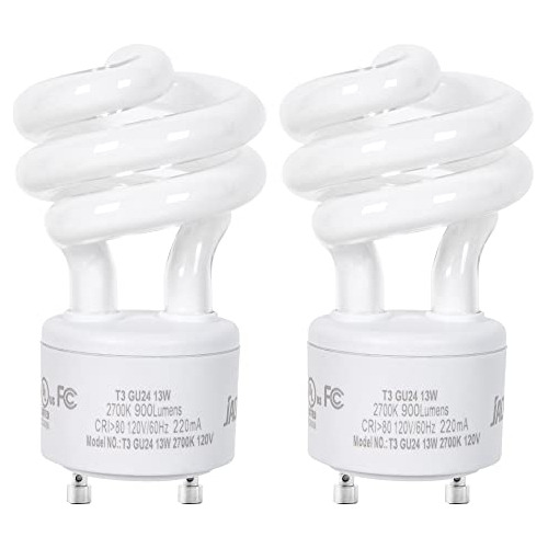 Ul-listed Gu24 Cfl Light Bulbs, T3 13w 2700k Gu24 Base ...