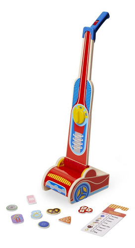 Melissa & Doug Set De Juego De Aspiradora De Madera, 10 Piezas