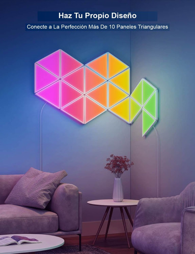 Govee Paneles De Luz Triangulares Rgbic - Paquete De 10