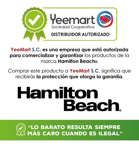 Esquimera Chocomilera Fuente De Sodas Vaso De Acero Inoxidable Blanca Hamilton Beach 727w