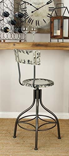 Silla De Bar Deco 79 Metal, 41 Por 18 Pulgadas, Gris Industr