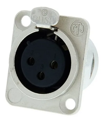 comprar Conector Neutrik Xlr Hembra 3 Polos Serie D Chasis Nc3fd-l-1
