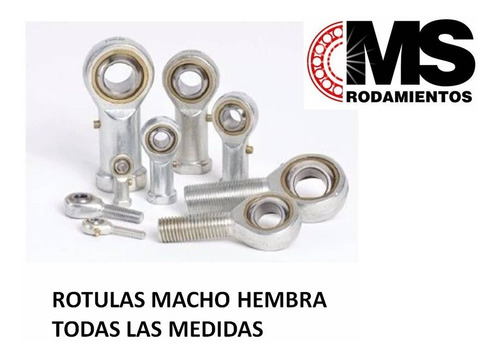 2 Rotulas Competicion Macho 14mm Rosca Derecha