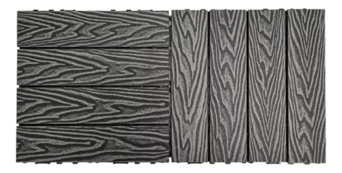 Baldosa Deck Wpc 30 X 30 Cm Apta Uso Exterior - Pack 1 M2