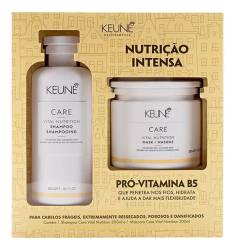 Kit Shampoo E Máscara Vital Nutrition Keune Preço Especial
