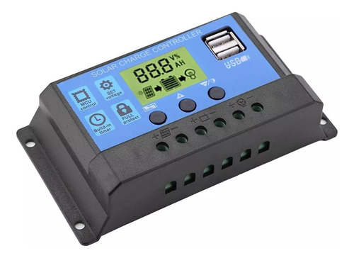 Regulador Carga Solar Panel Digital 12v 24v 30a