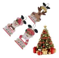 Comprar 12 Muñecos Navideños Reno Santa Arbol Letrero Feliz Navidad