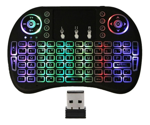 Mini Teclado Inalambrico Retroiluminado Recargable Touchpad