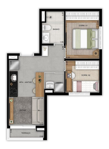 Imagem 15 de 15 de Apartamento À Venda No Bairro Vila Prudente - São Paulo/sp - O-17805-30187