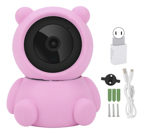 Cámara Giro/vertical 1080p Wifi Ptz Pink Bear Styling Remote